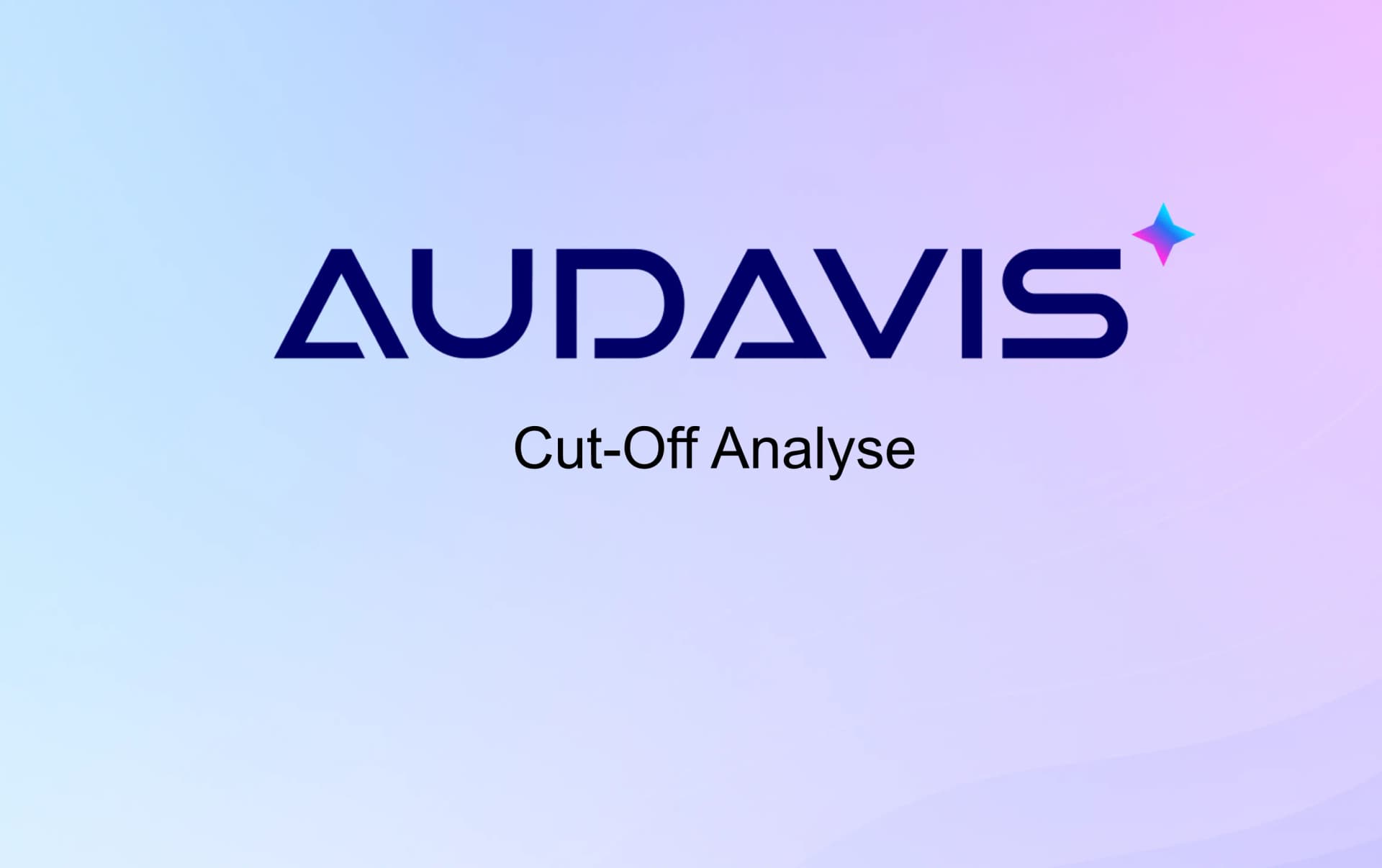 Cut-Off-Analyse in AUDAVIS
